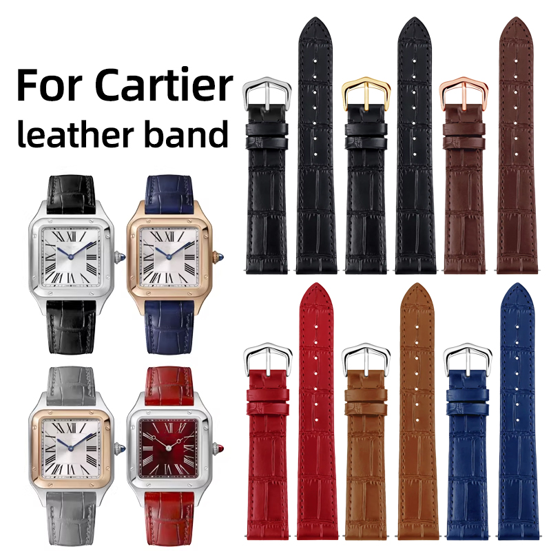 Cartier Watch Santos - Pasek ze skóry naturalnej 15mm 17mm