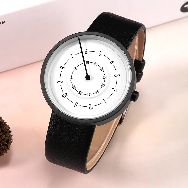 Leather Watch Band Men - 2020 kreatywne zegarki moda proste męskie