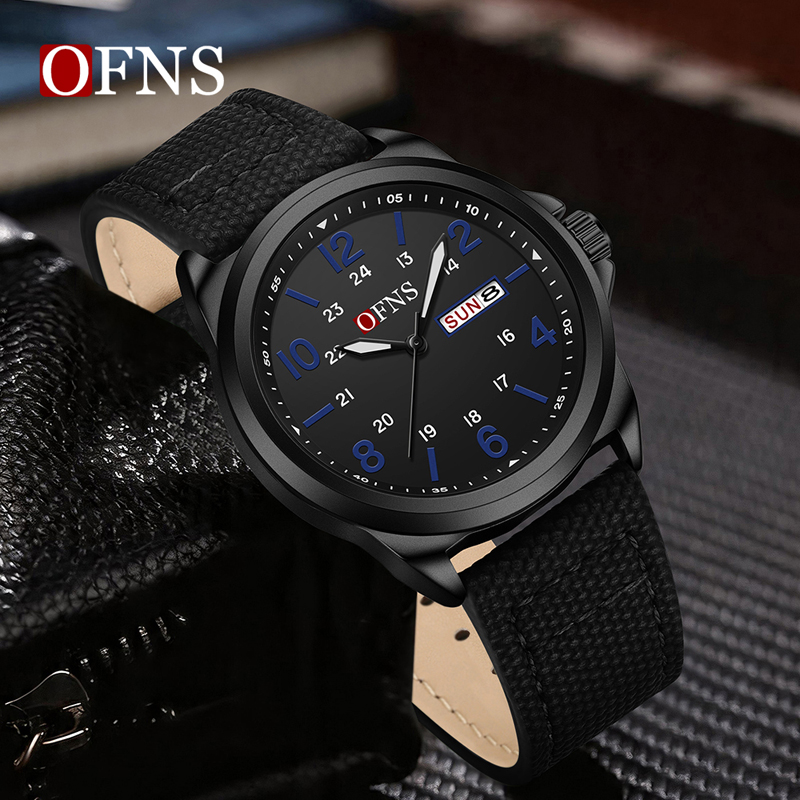 Zegarek męski kwarcowy OFNS 72 – Leather Watch Band Men recenzja i cena