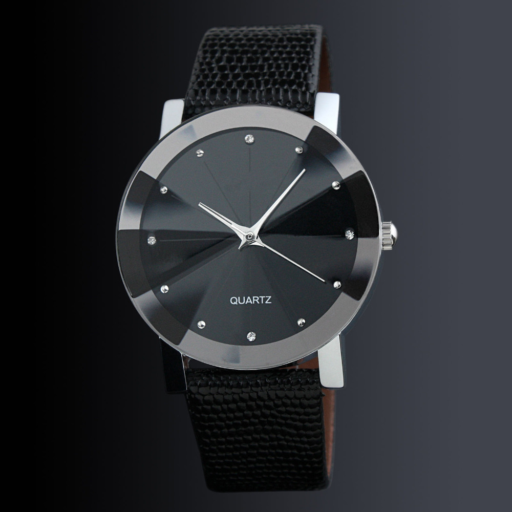 Moda Casual Men zegarki czarny – Leather Watch Band Men recenzja i cena