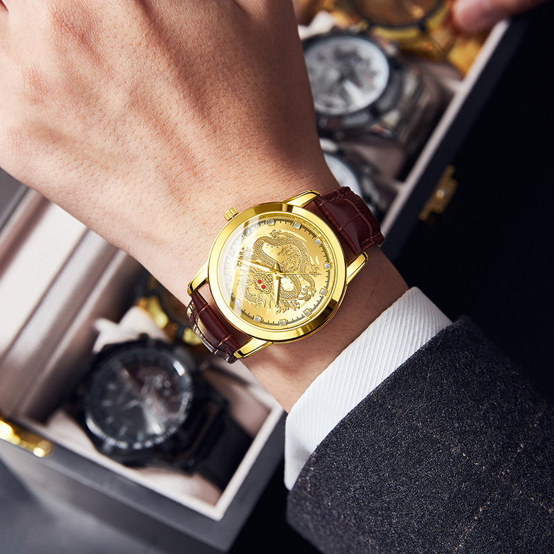 Męski zegarek kwarcowy z skórz – Leather Watch Band Men recenzja i cena