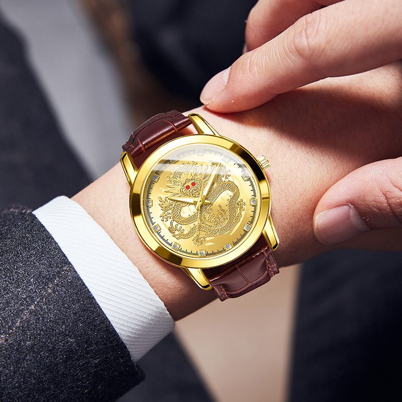 Męski zegarek kwarcowy z skórz – Leather Watch Band Men recenzja i cena