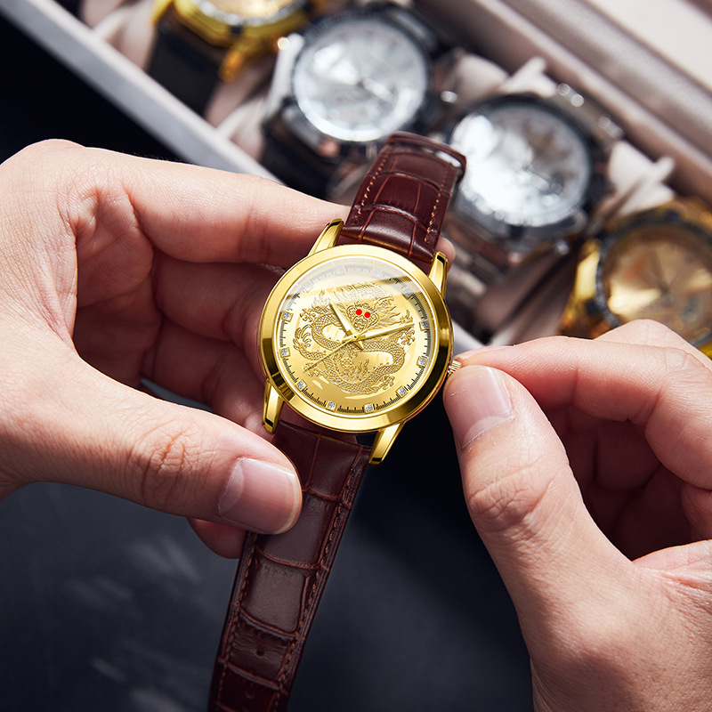 Męski zegarek kwarcowy z skórz – Leather Watch Band Men recenzja i cena